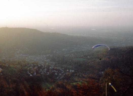 Flug Richtung Landewiese